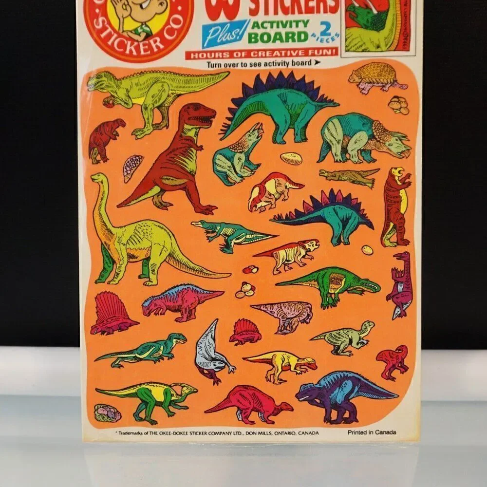 Dinosaur Park Okee Dokee Stickers Party Favors Activity Board Reusable